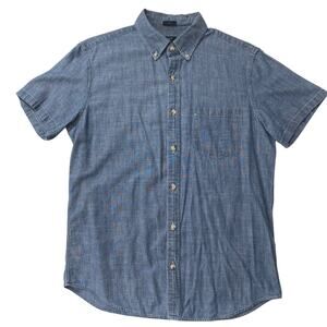 J. Crew Chambray Short Sleeve Slim shirt Men's size M